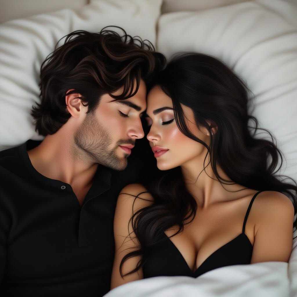 Intimate Portrait of a Couple in Bed