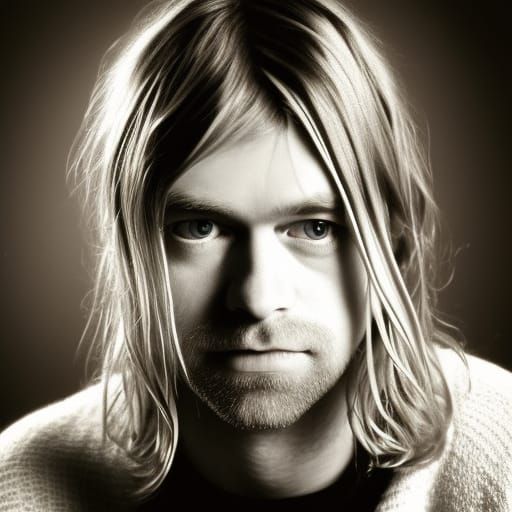 Photorealistic Portrait of Kurt Cobain