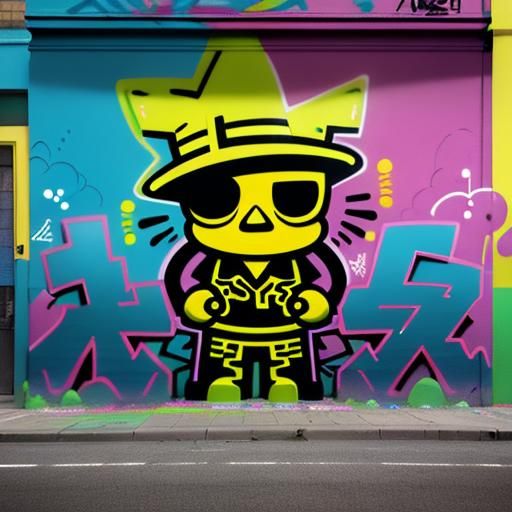 Dog in Hyperrealistic Graffiti Street Art