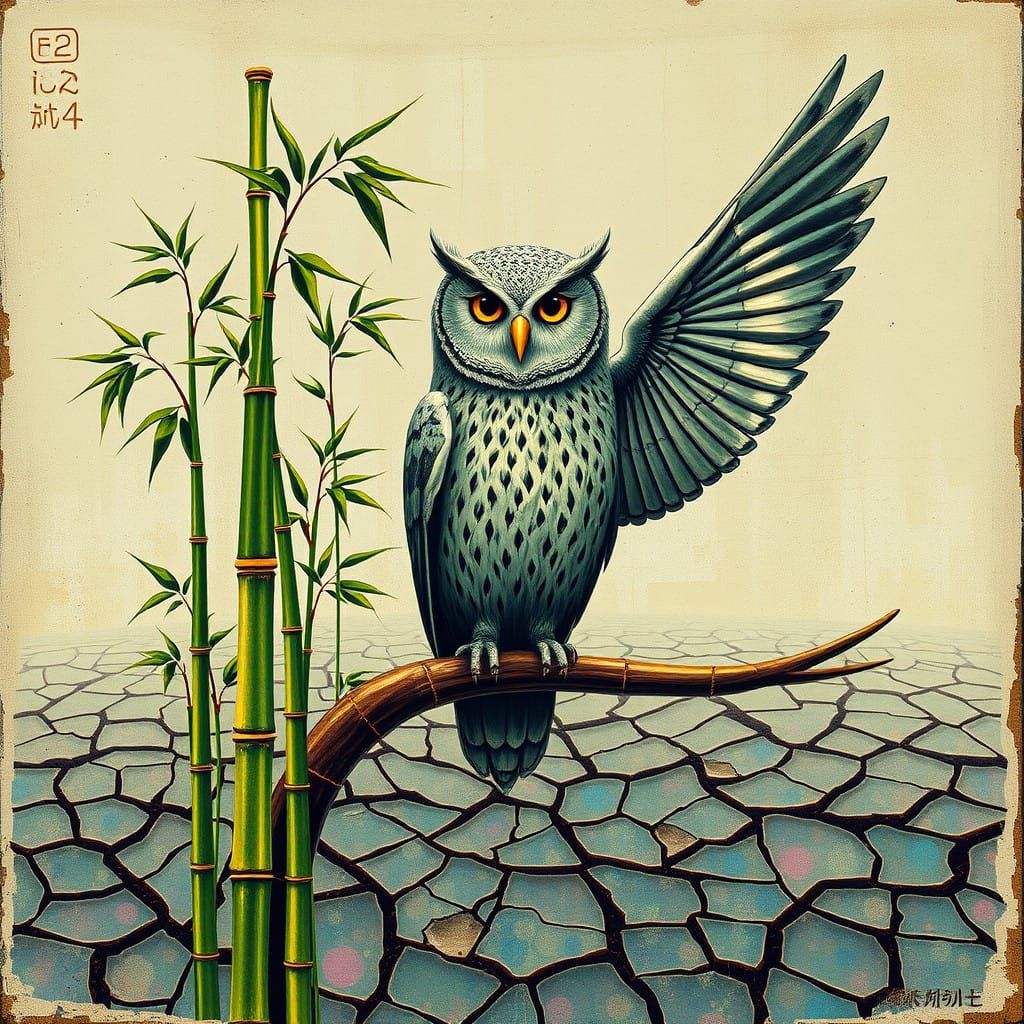 A Steampunk Landscape of Twisted Bamboo and Mechanical Flora...