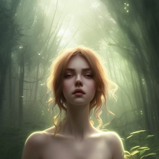 Beautiful forest nymph