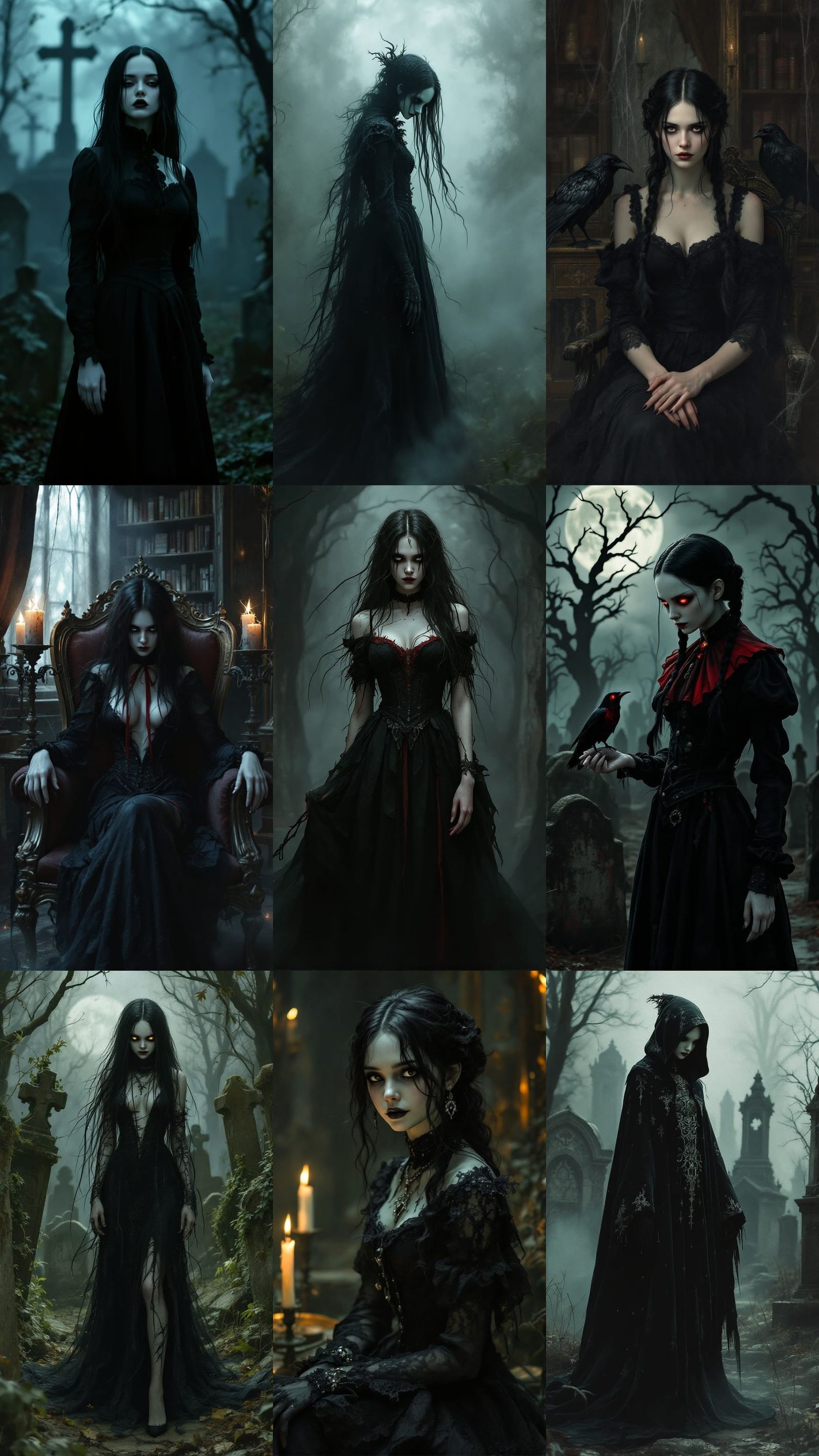 Cursed Vampire Wednesday: A Gothic Portrait
