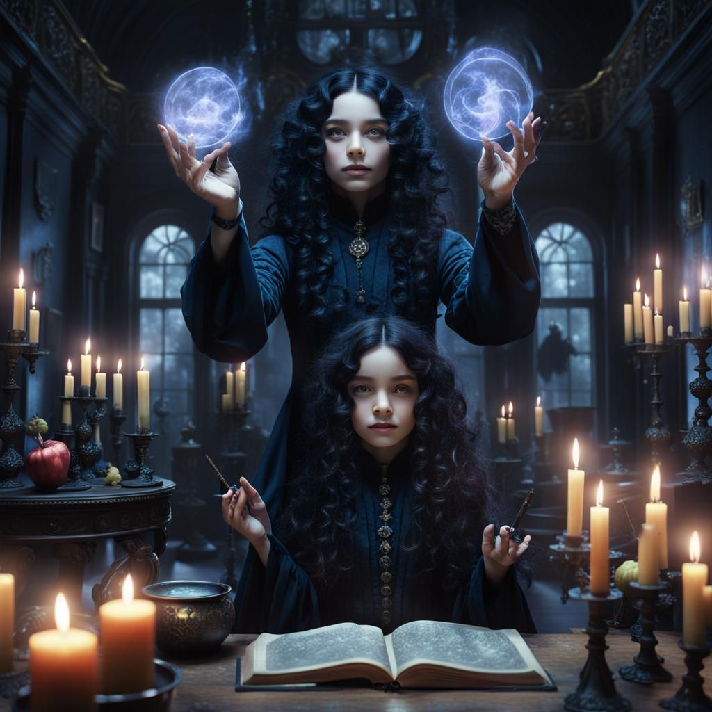 Sorceress Teaches Daughter Magic in Victorian Home