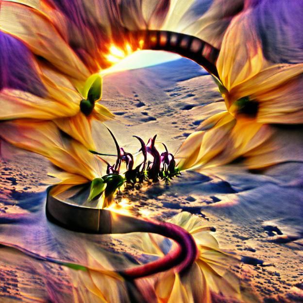 Flowers Bending Toward Sunlight