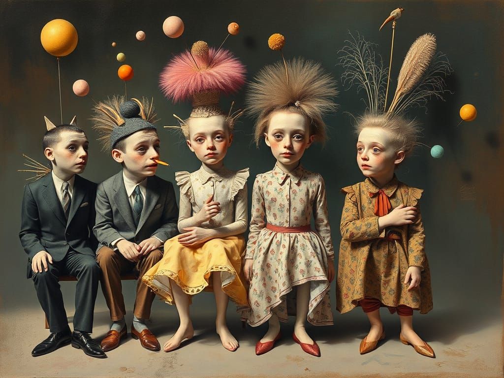 Dadaist Ensemble Engaged in Strange Activities