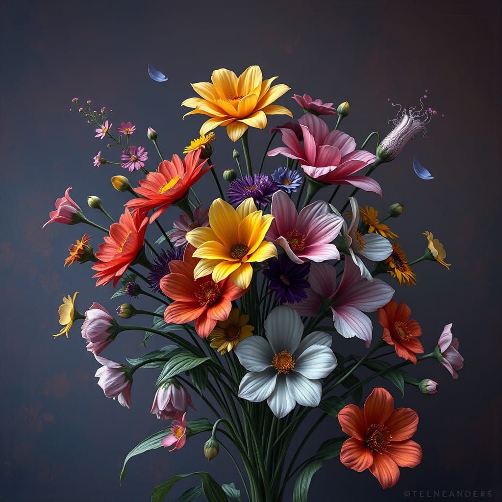 Whimsical Floral Fantasy in Unreal Engine 5 Style