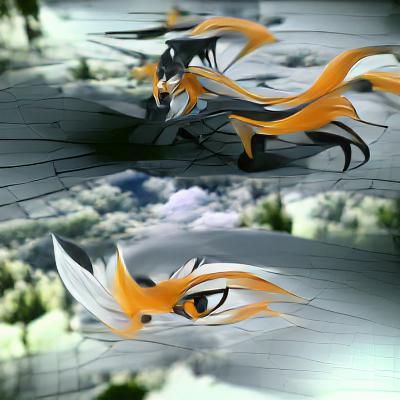 Grey Nine-Tailed Fox in Beautiful 3D Anime