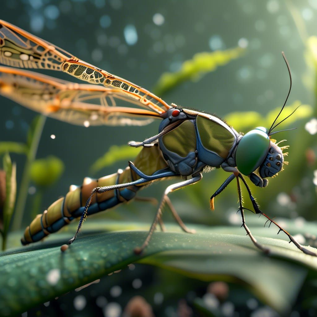 Hyperrealistic Swarm of Insects at Sweet Treat