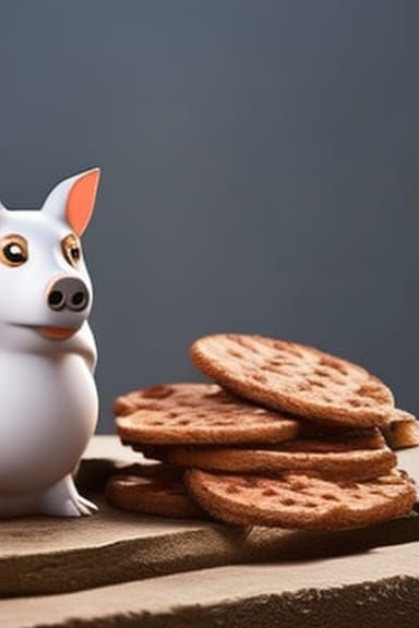 Anthropomorphic Pig's Bacon Feast: Artstation Quality