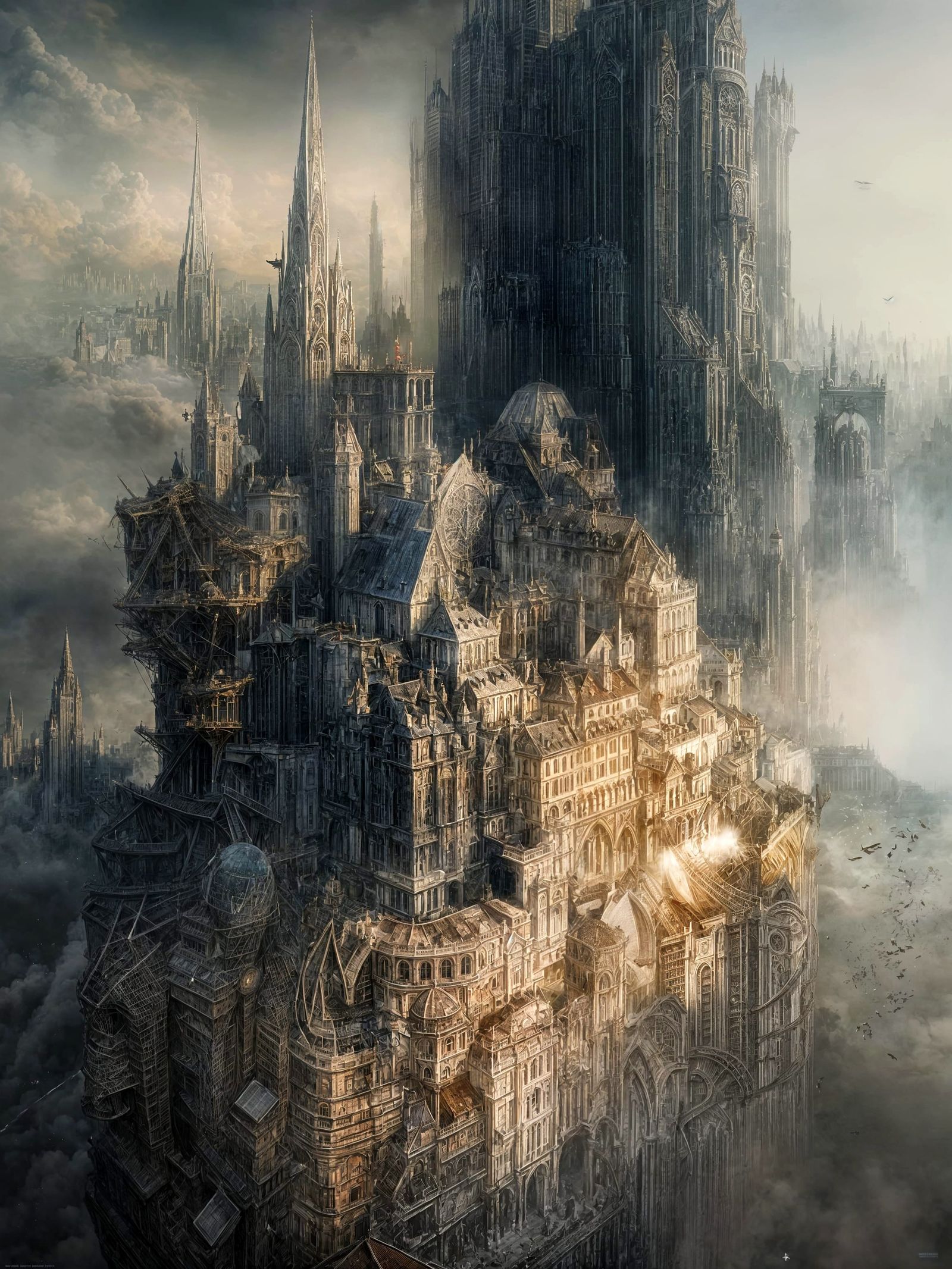 Spectacular Futuristic City with Bizarre Creatures