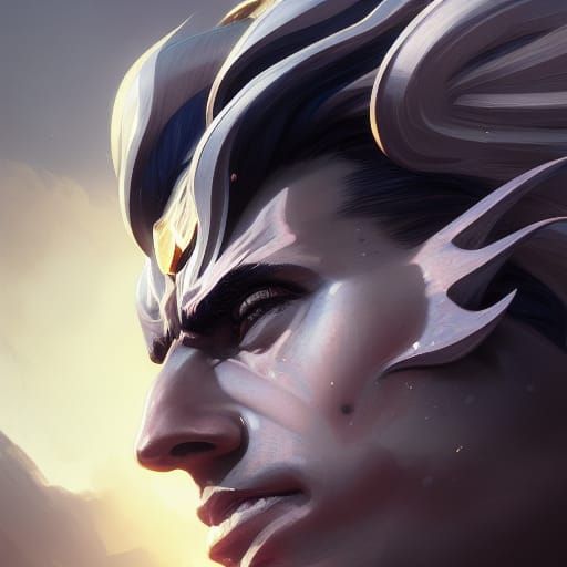 Star Platinum Portrait in Hyperdetailed Style