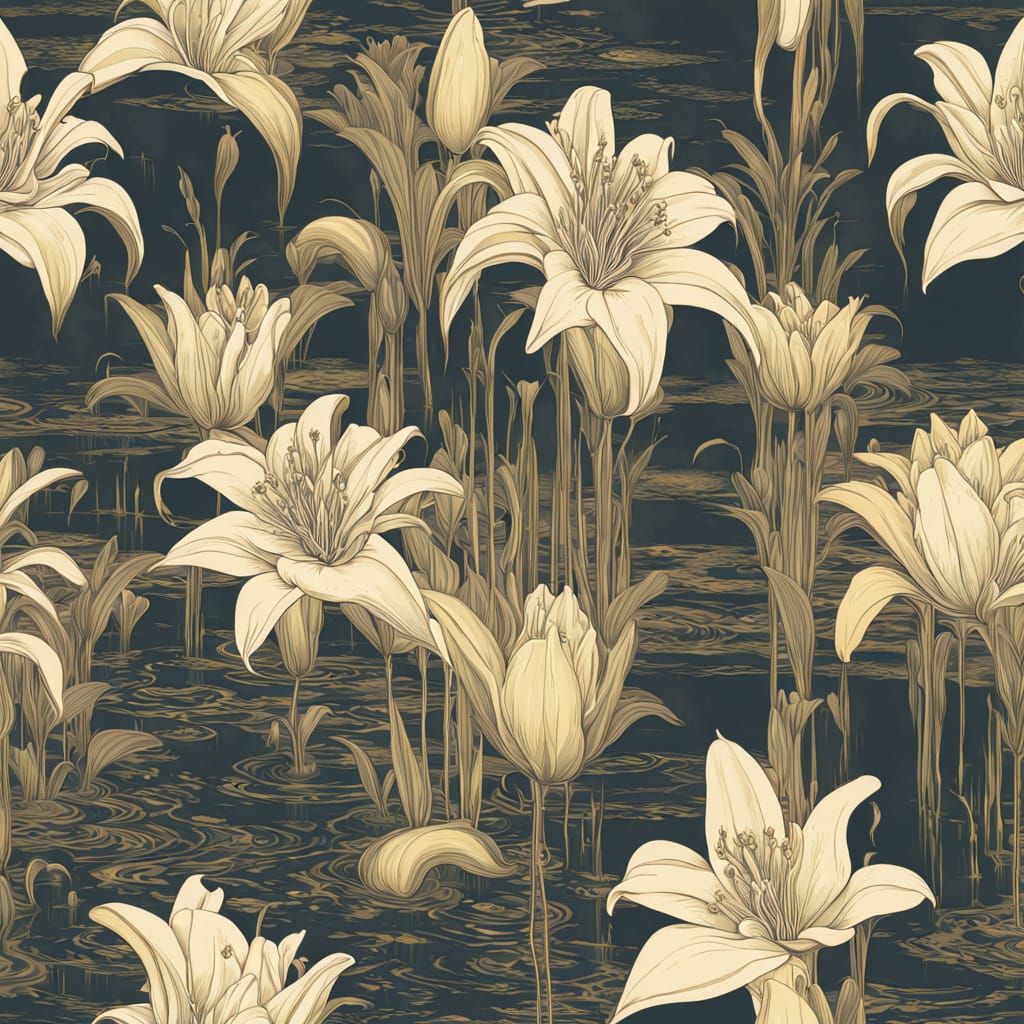 Ethereal Victorian Landscape with Opalescent Light