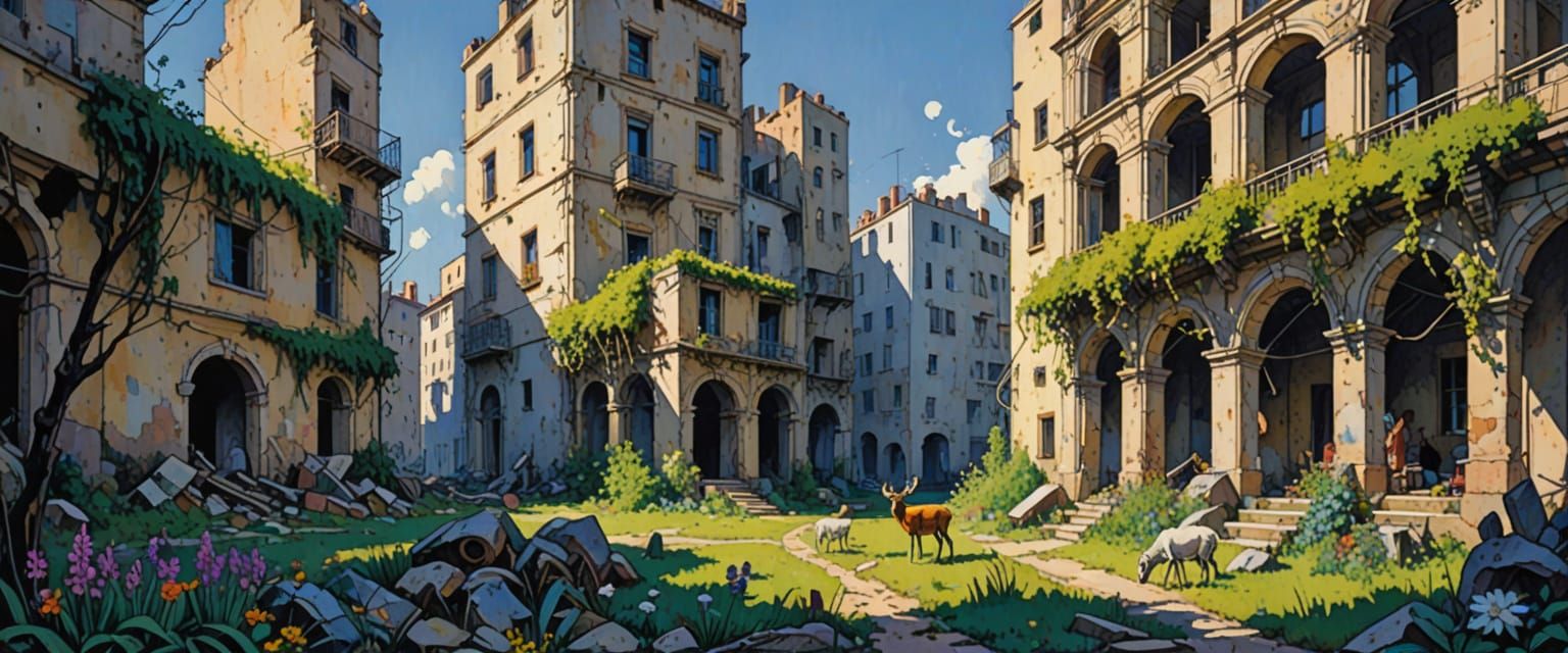 Impressionistic Ruins of a Future Cityscape