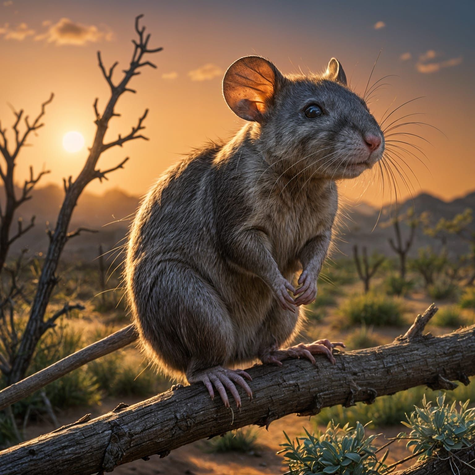 Emin's Pouched Rat In Its Natural Habitat