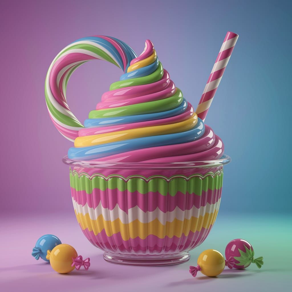 Dark Candy Wonderland in Vibrant Hyperrealistic Style