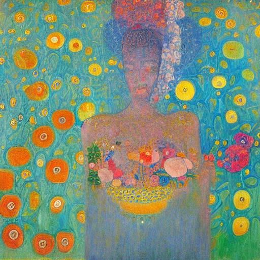 Surrealist Female Form Rising From Blooming Flower