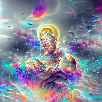 Cosmic Astral God in Holographic Mixed Media