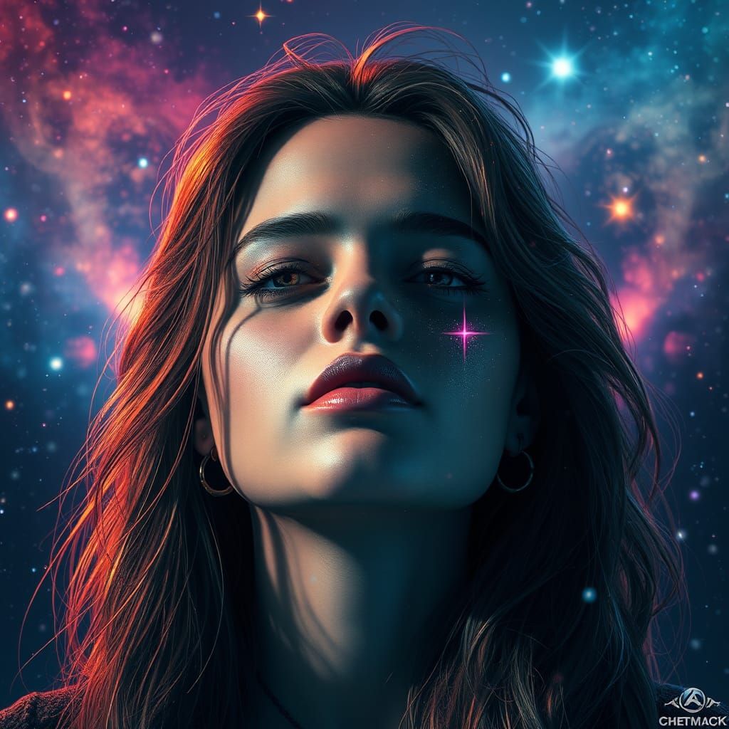 Galactic Portrait with Dynamic Lighting in 8K