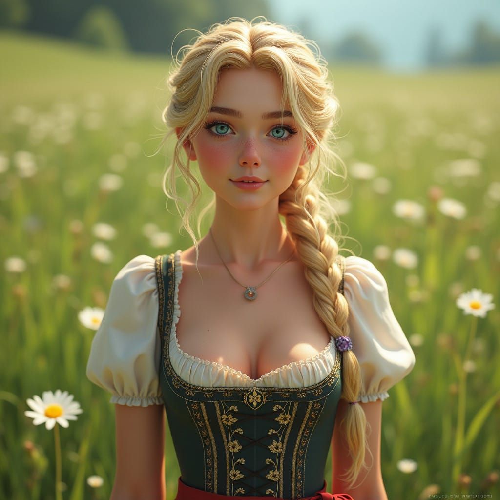Bavarian Beauty in Meadower Splendor