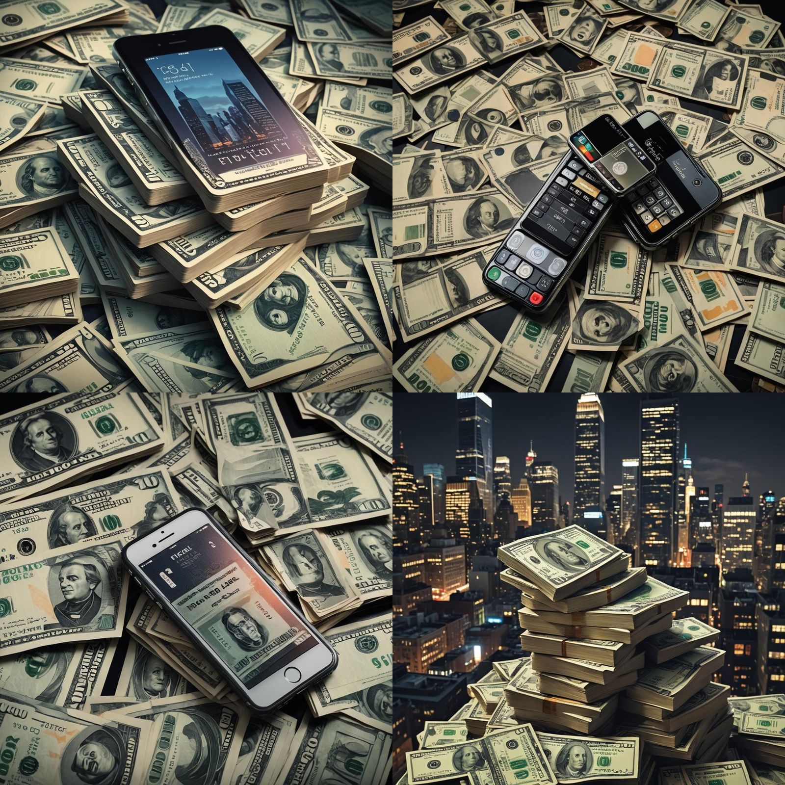 Hyperrealistic iPhone on Cash Stack Album Cover