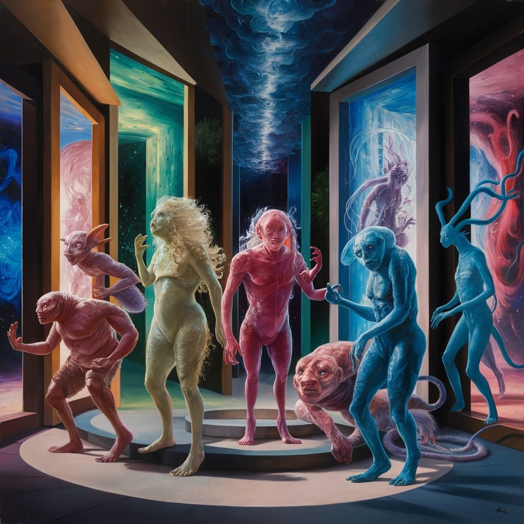 Multidimensional Beings in the Interstices of Reality