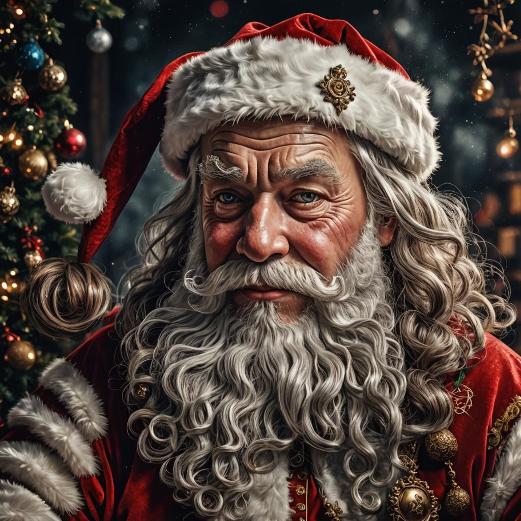 Santa Claus, a Vivid Portrait in Hyperrealistic Detail