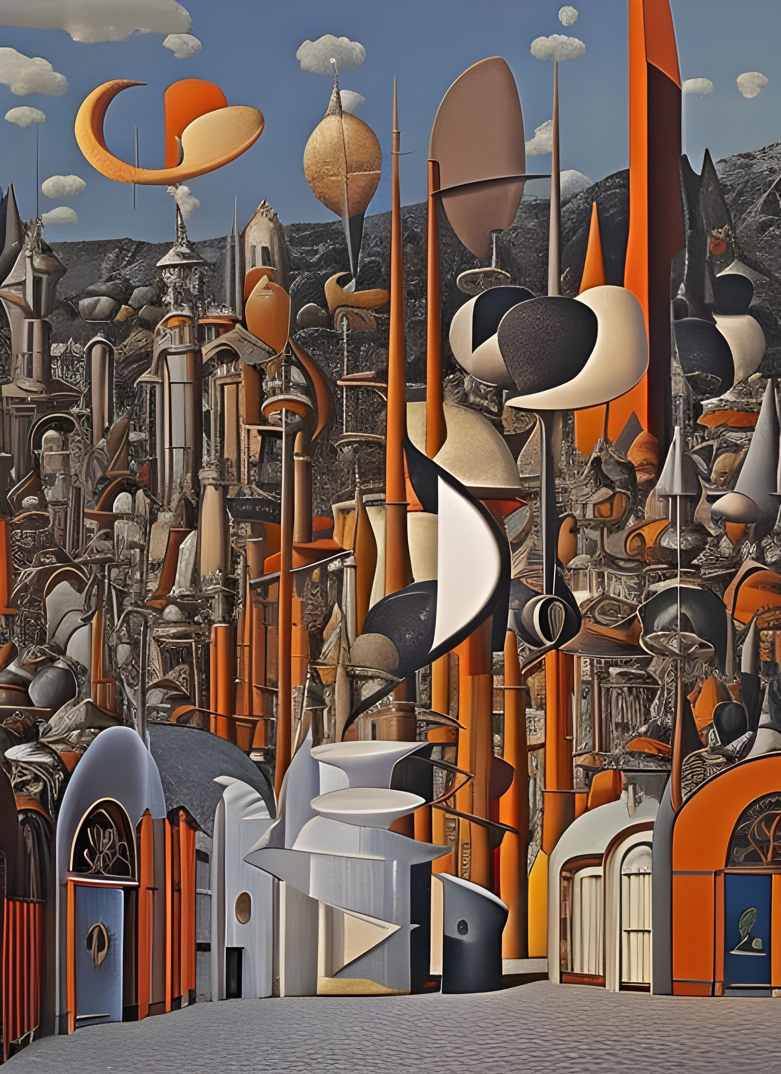 Abstract Landscape in Maximalist Style