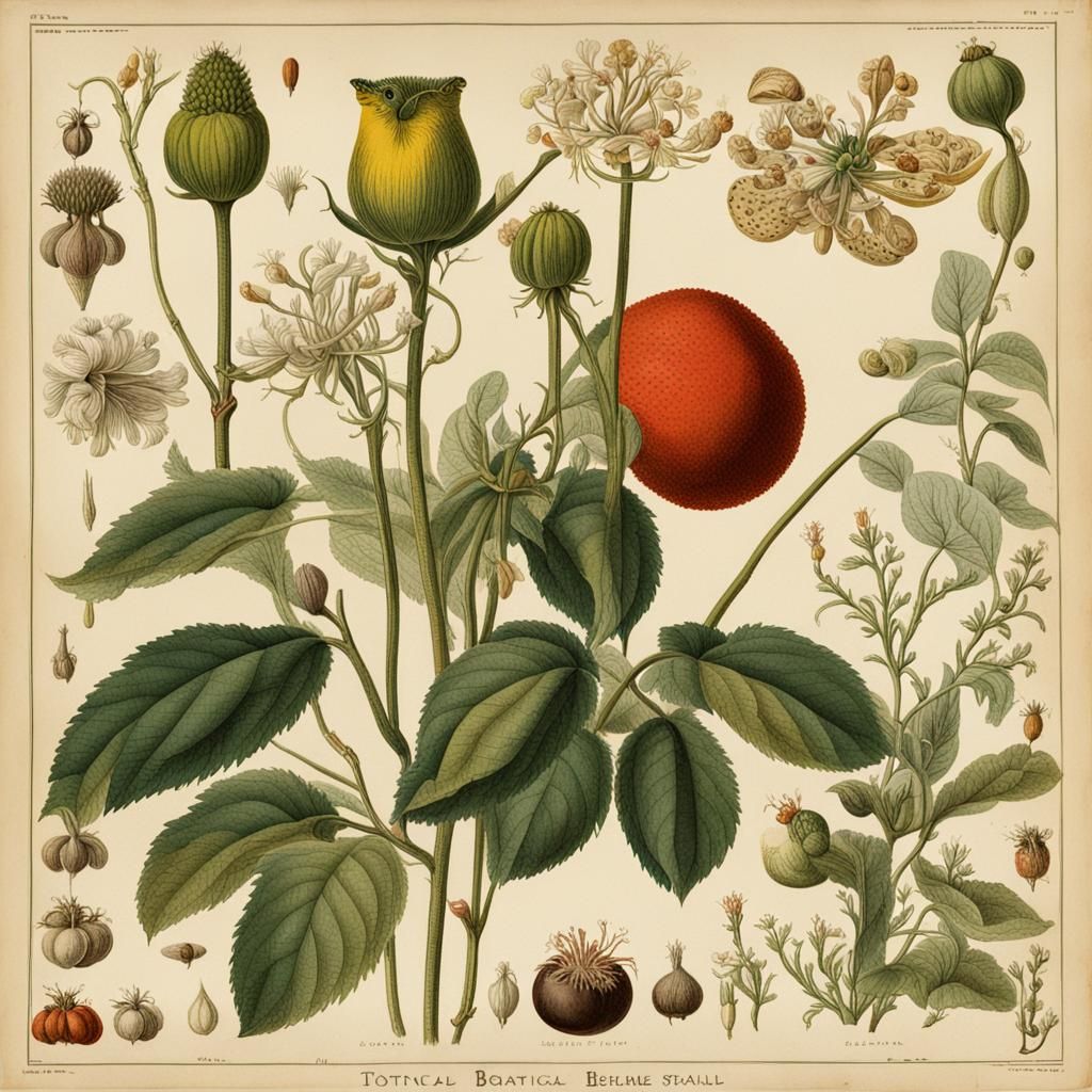 Vintage Botanical Illustration Poster Art