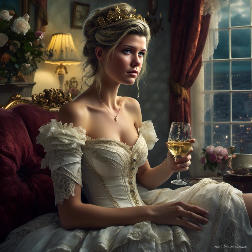 Woman Gazing Out Window in Los Angeles