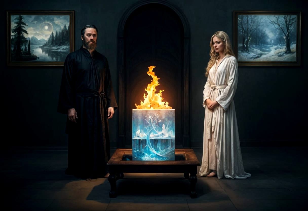 Symmetrical Fantasy Art: Summer and Winter