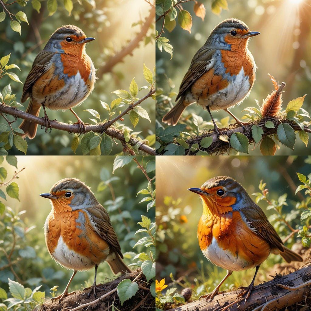 Proud Robin with a Worm
