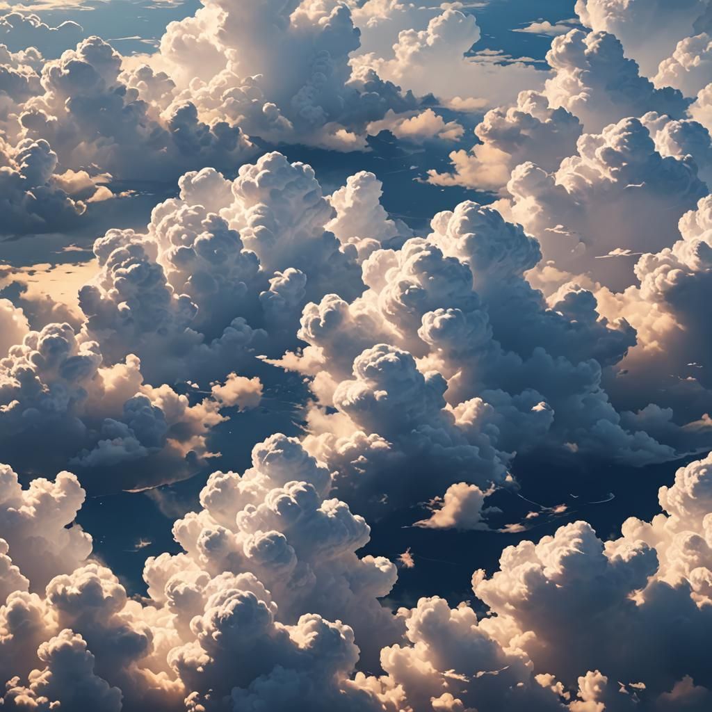 Anime Style Clouds in 3D Concept Art