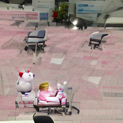 Hello Kitty and Donald Trump in Hospital: 8K 3D Render