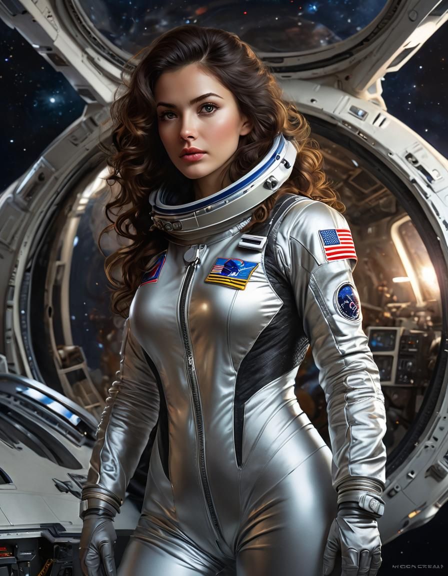 Astronaut in Spacesuit Fine Art Portrait