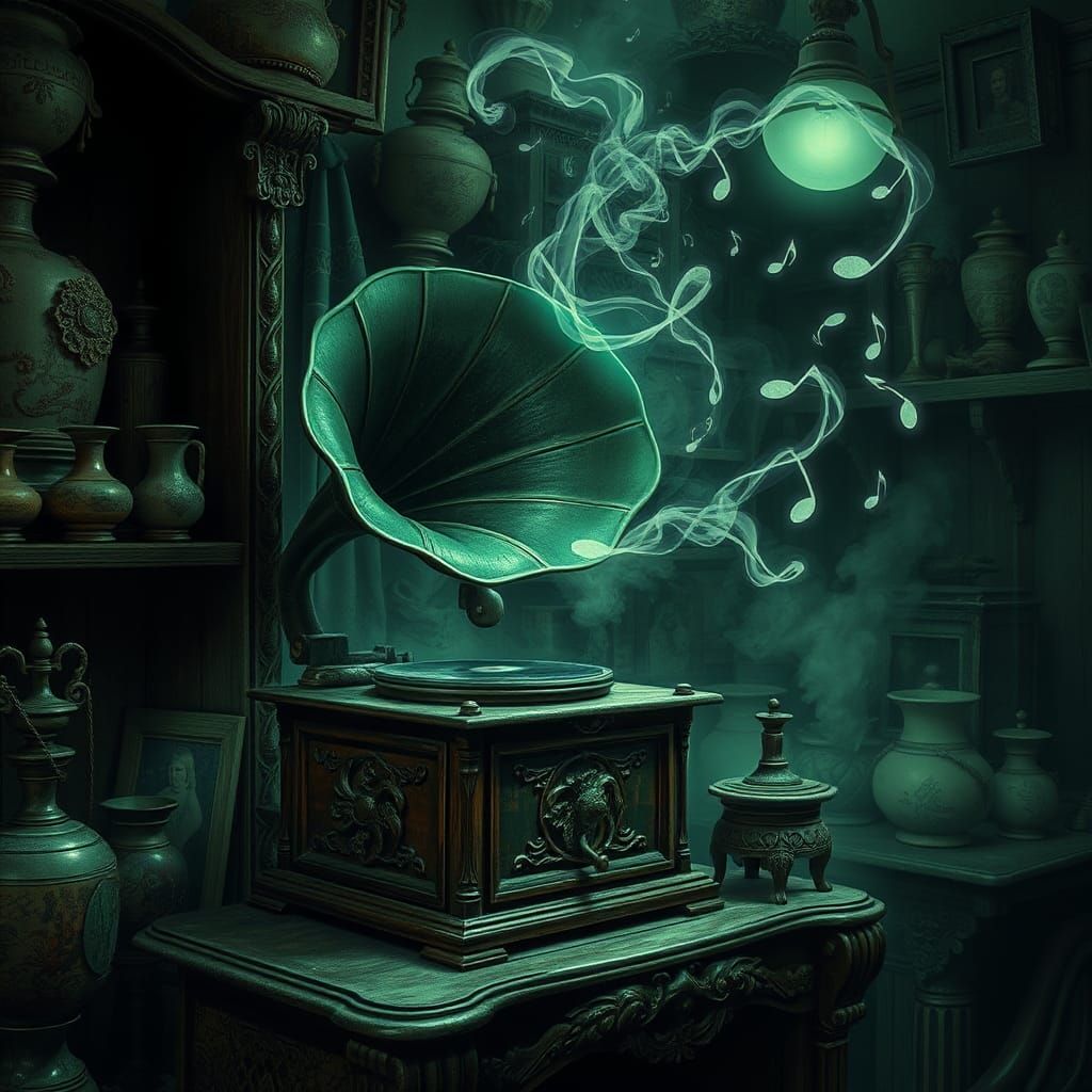 Cursed Gramophone Plays Twisted Music: Eerie Gift Shop