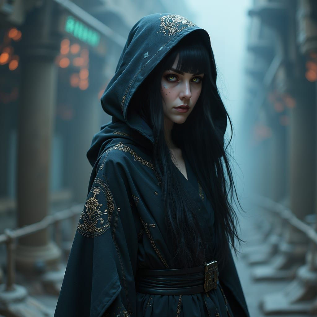 Cyberpunk Psychic Warrior Inspired by Warhammer 40k