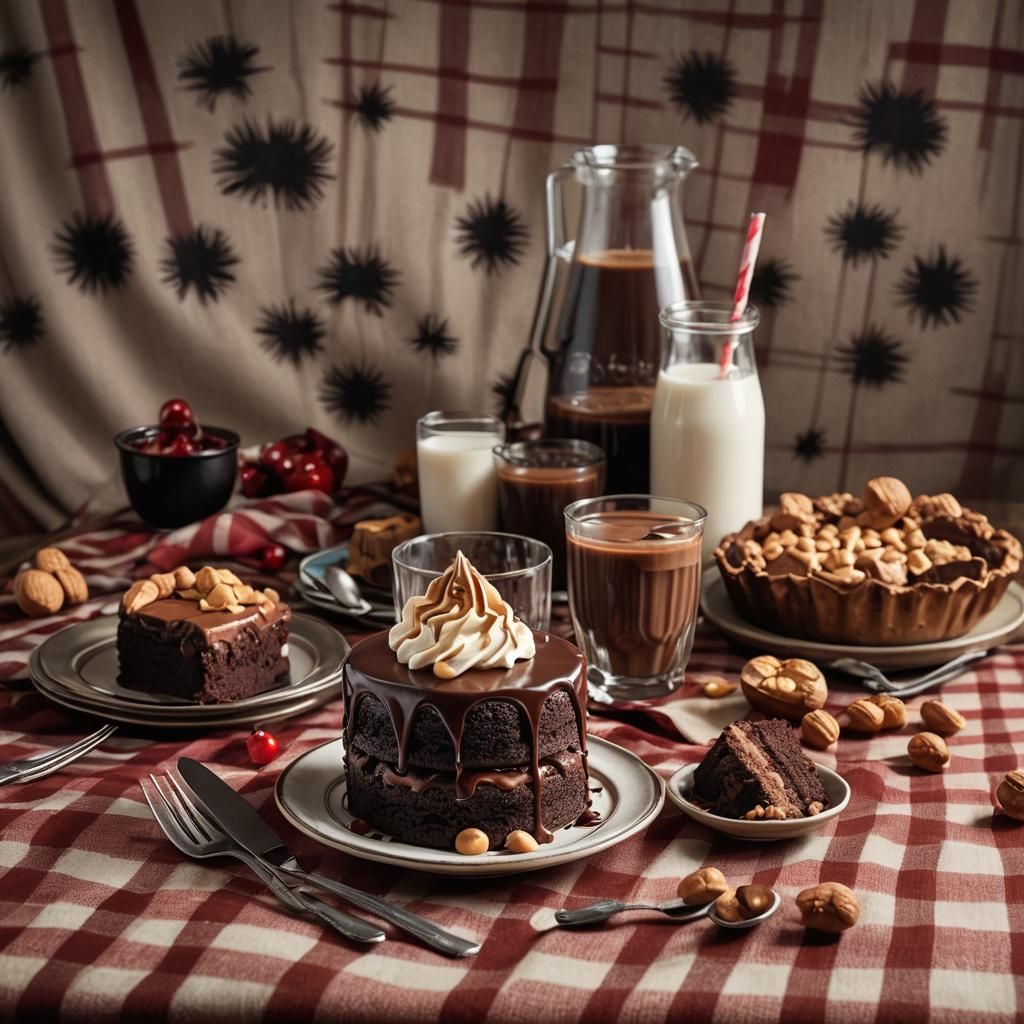 Decadent Chocolate Cake with Peanut Butter Ganache