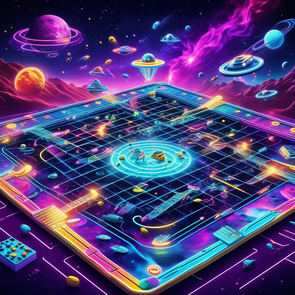 futuristic Chutes and Ladders game