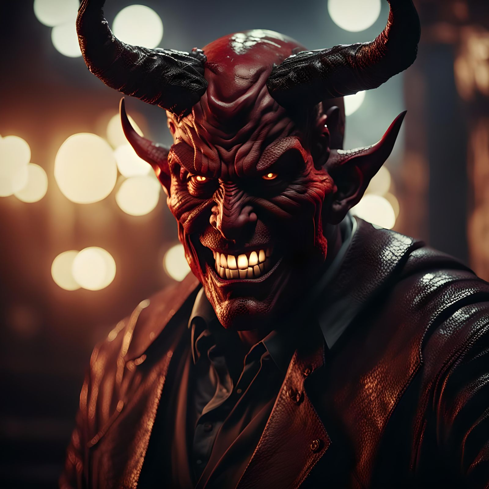 Hyperrealistic Portrait of The Devil as a Man