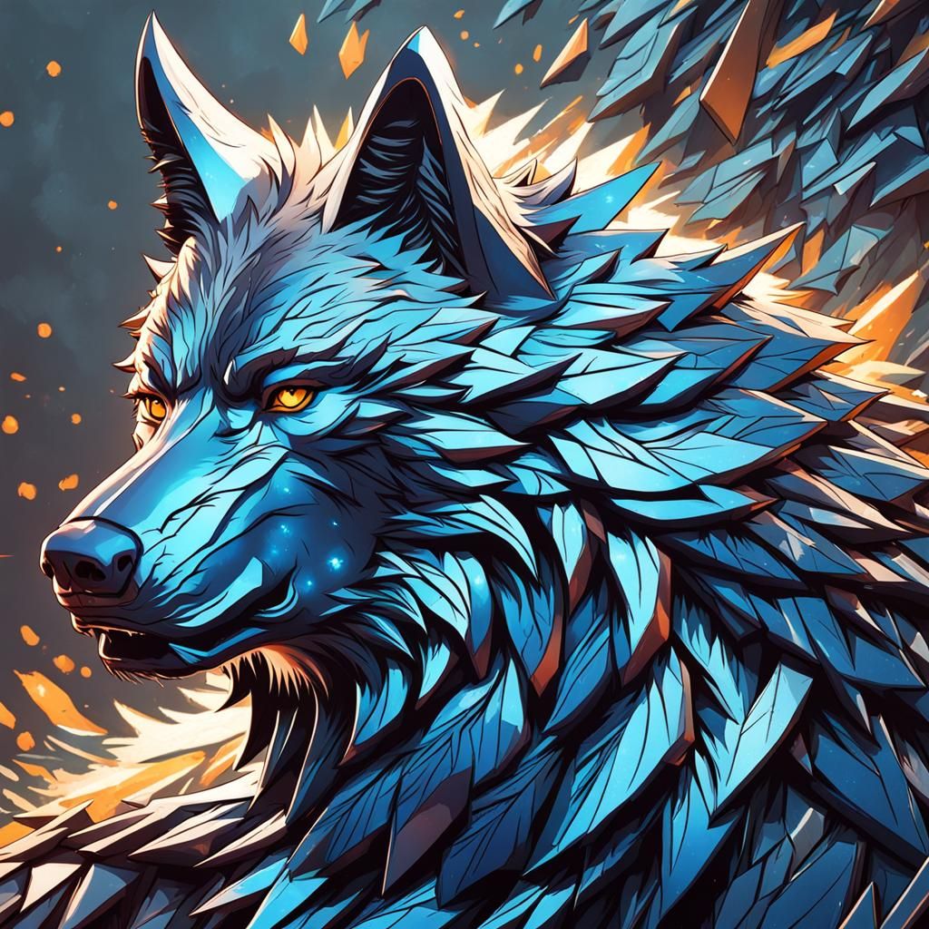 Hyperdetailed Wolves Portrait in Volumetric Lighting