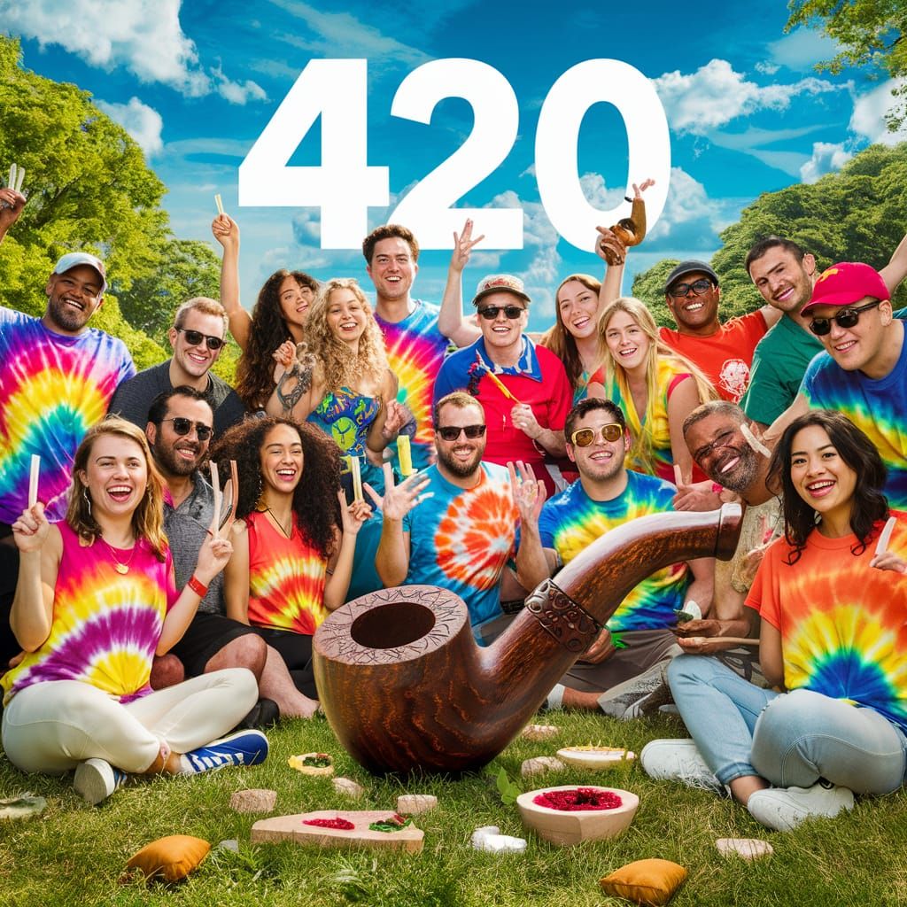 Joyous 420 Celebration in a Lush Green Park