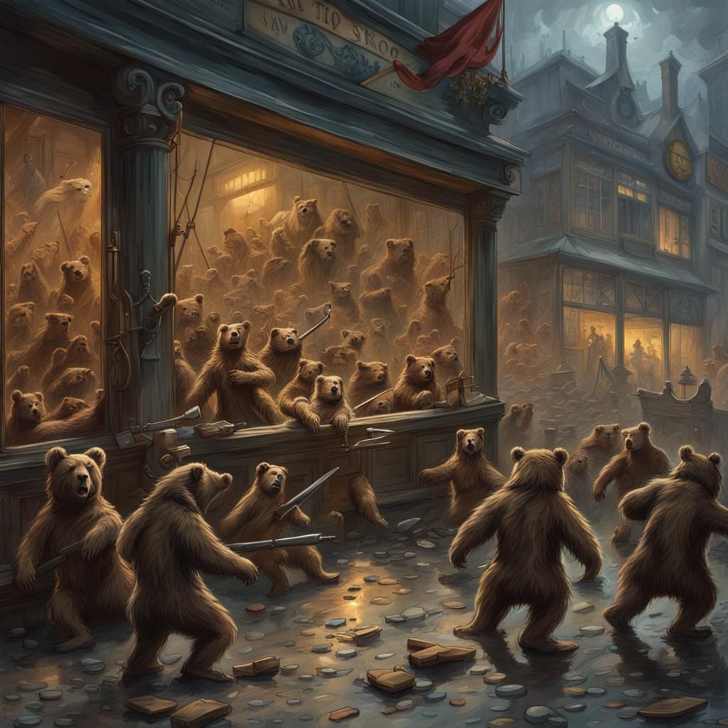 Evil Toy Bears Attack Toy Soldiers