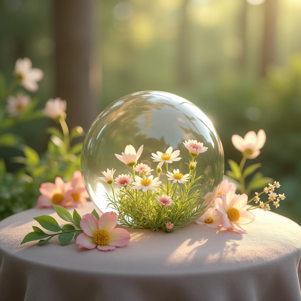 Crystal Sphere Encapsulating the Essence of April