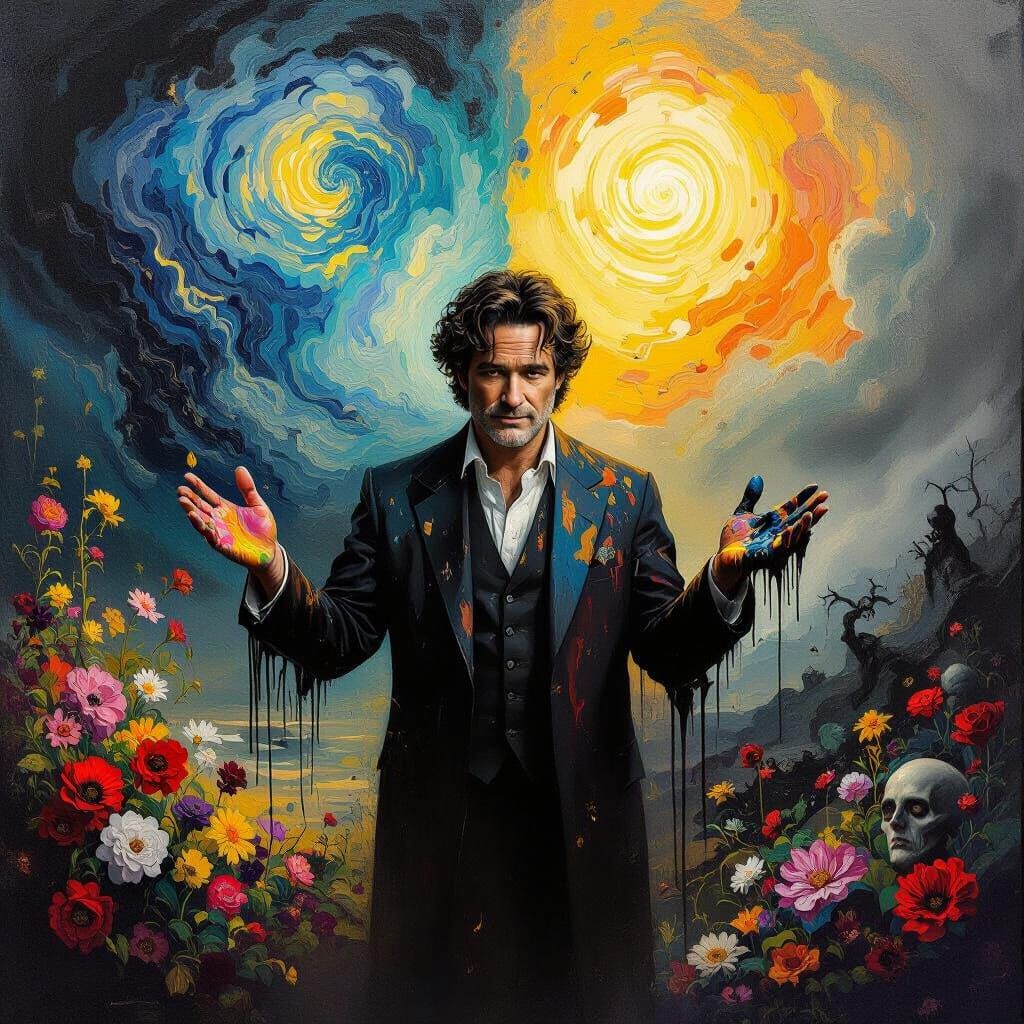 Surreal Afterlife: Between Light and Dark Realms