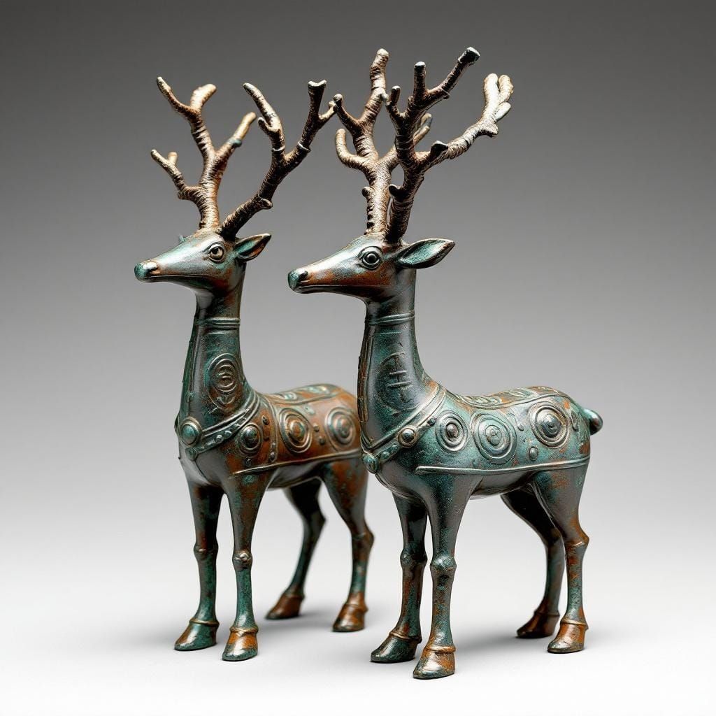 Mystic Ancient Anatolian Bronze Deer.