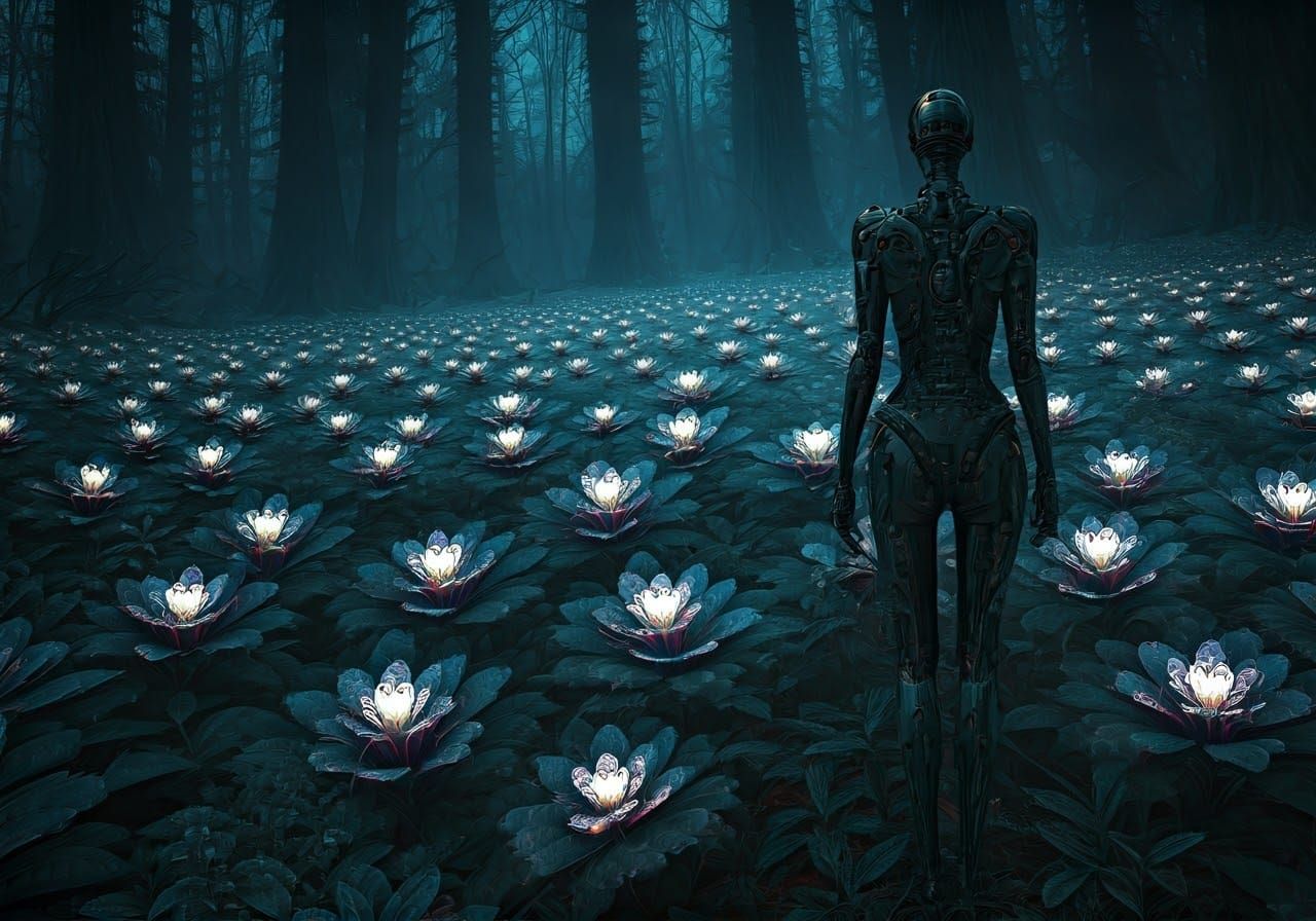 Surreal Post-Apocalyptic Winter Landscape Blooms with Irides...