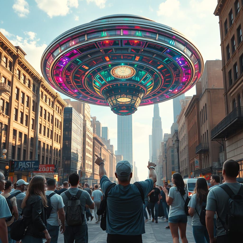 Benevolent Spacecraft Visits New York City