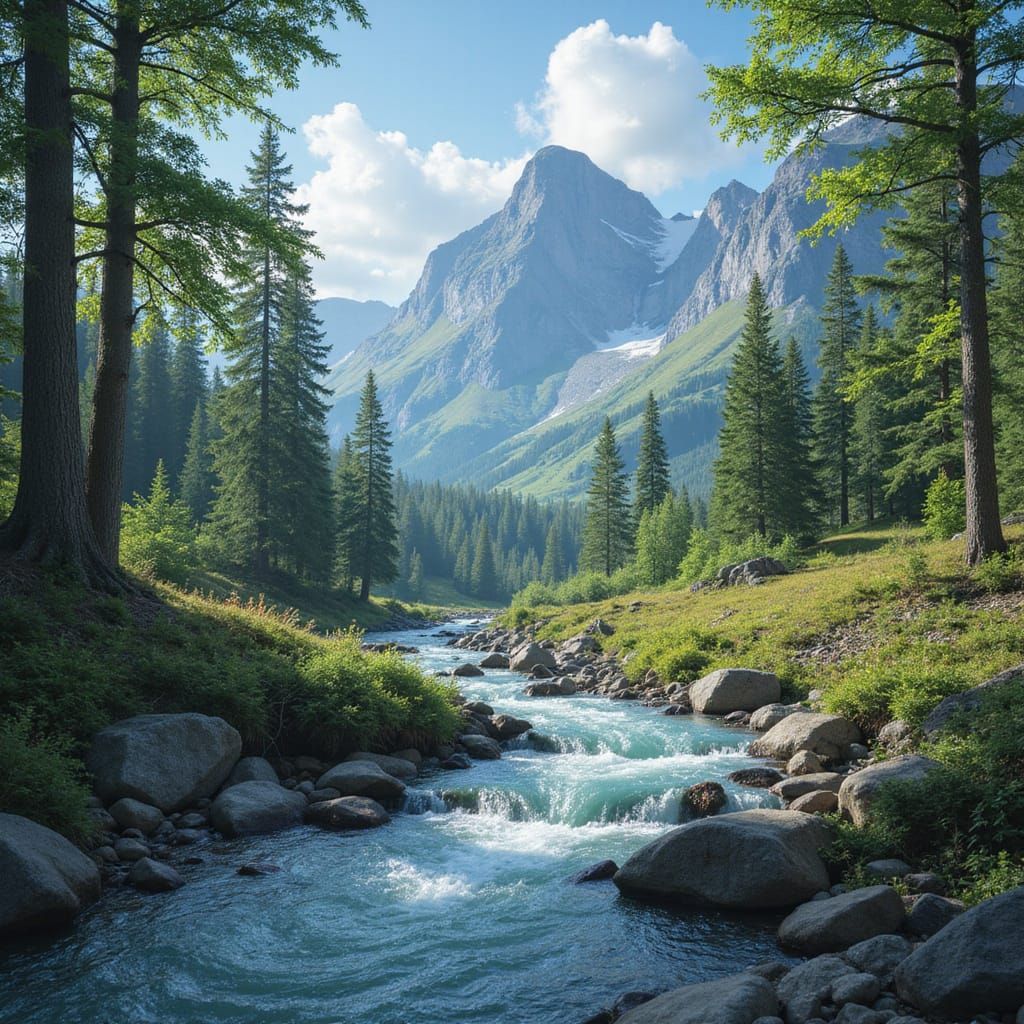 Surreal Landscape Painting in Digital Art Style