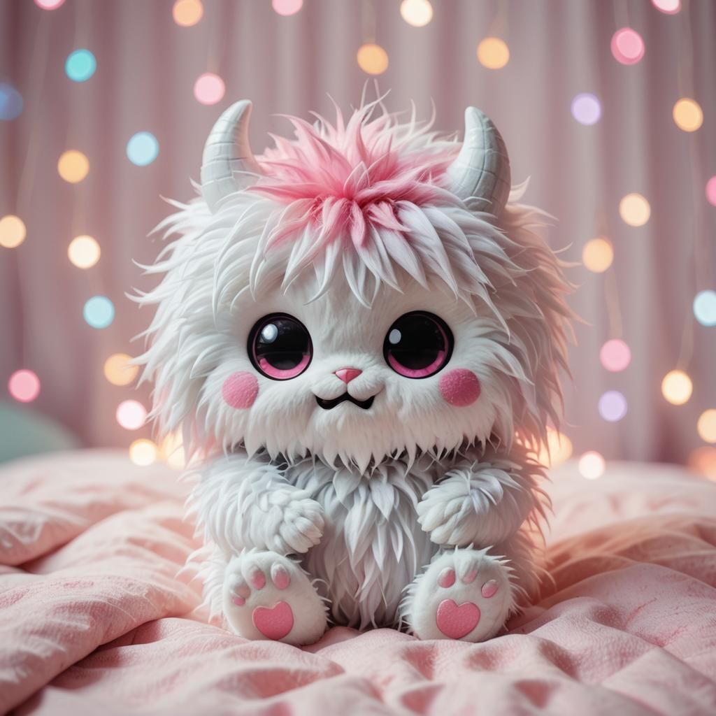 Kawaii Anime Monster in Chibi Style