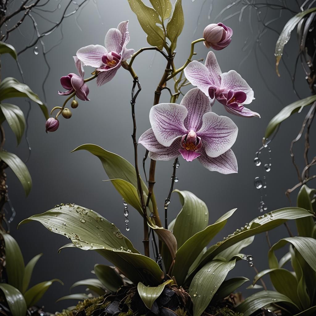 Photorealistic orchid